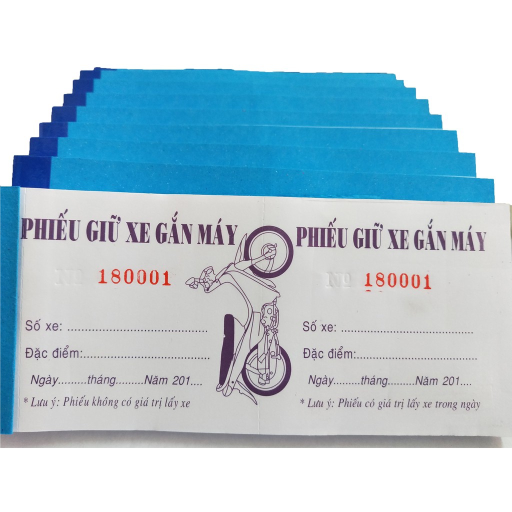 Phiếu giữ xe 03